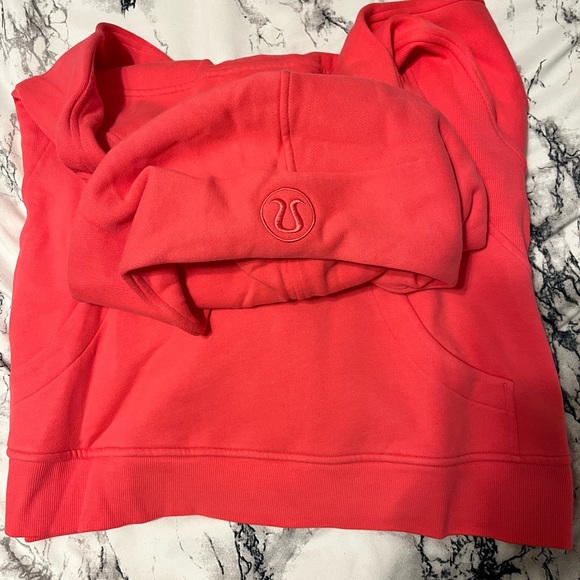 lululemon athletica Tops Nwt Lululemon Oversized Hooded Halfzip Scuba Lip Gloss Xlxxl Poshmark